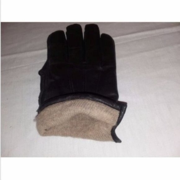 Mens Black LEATHER Gloves Cashmere Wool Lambskin XL Dockers Driving Gift New - Picture 8 of 8
